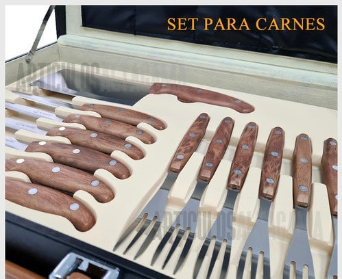 SET DE 24 PIEZAS - CUCHILLOS Y CUBIERTOS