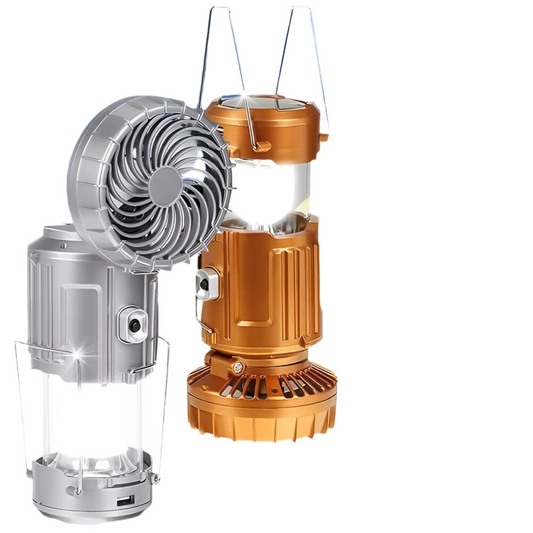 Luz emergencia, ventilador y cargador
