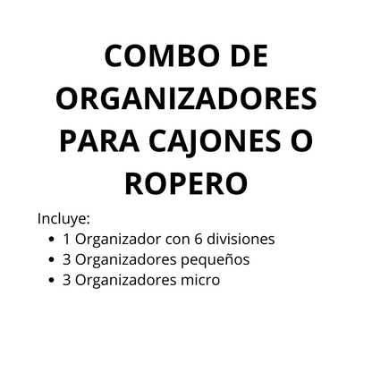 Combo Organizadores de Cajones