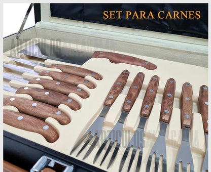 SET DE 24 PIEZAS - CUCHILLOS Y CUBIERTOS